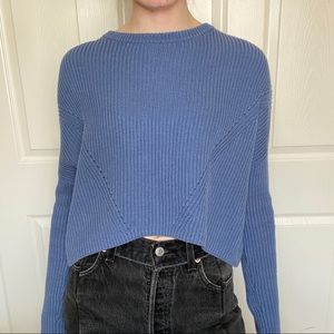 PacSun LA Hearts Azure Blue Cropped Sweater